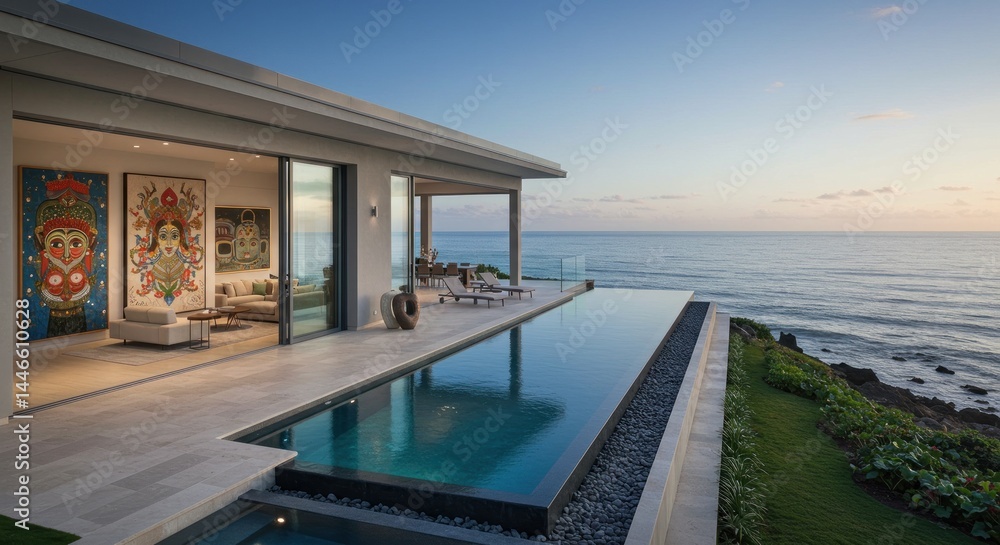 Luxury Villa with Infinity Pool Photo Luxury Villa with Infinity Pool Photo