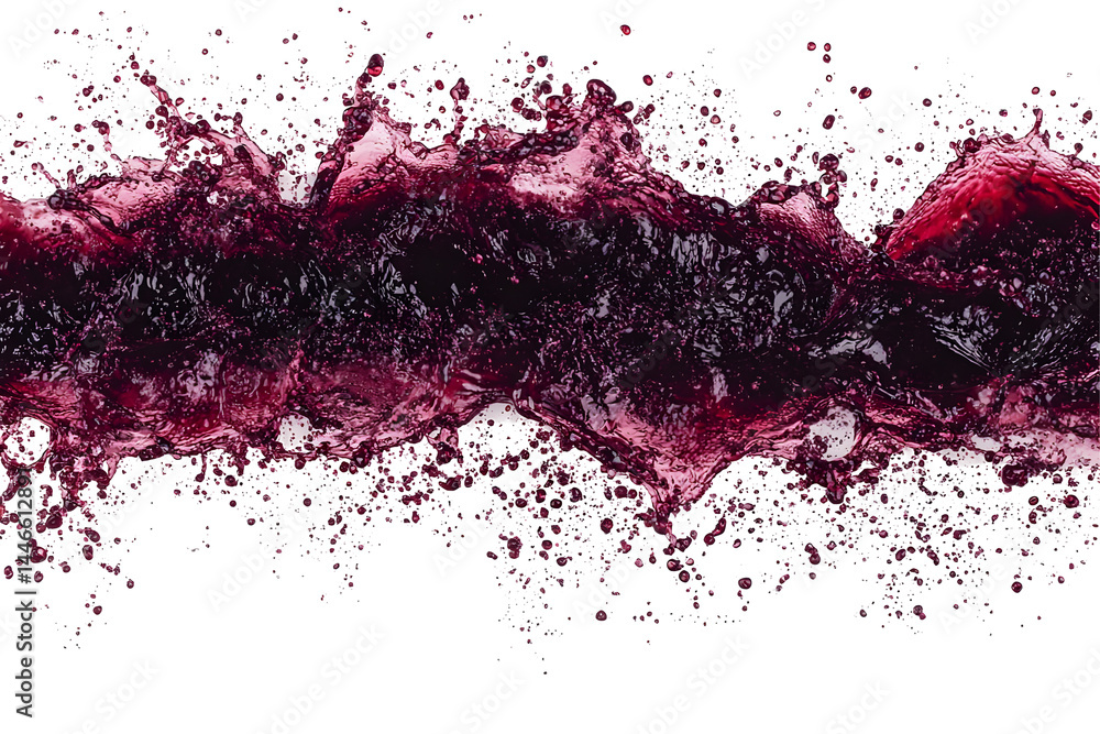 Dynamic Splash of Deep Red Wine Liquid Isolated Dynamic Splash of Deep Red Wine Liquid Isolated