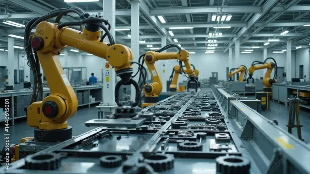 Automated Robotic Arms in Manufacturing Plant Automated Robotic Arms in Manufacturing Plant