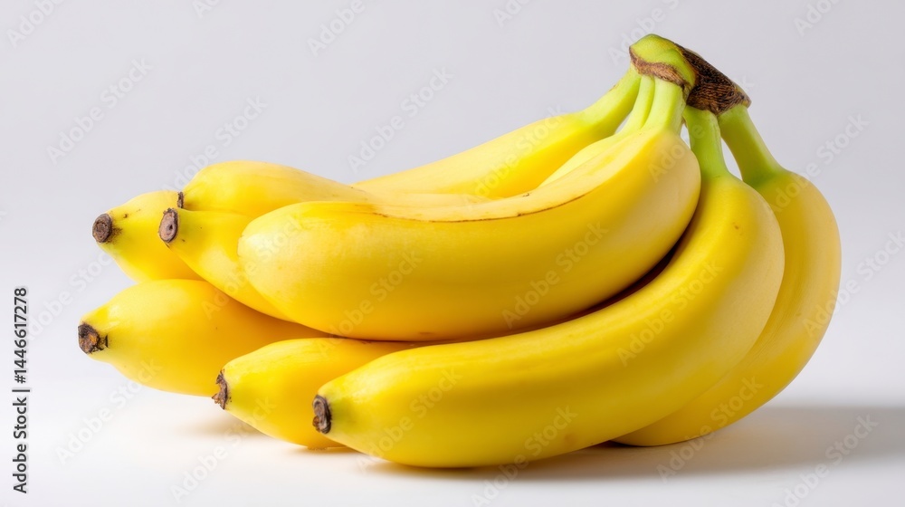 Fresh Yellow Bananas Stacked Fresh Yellow Bananas Stacked