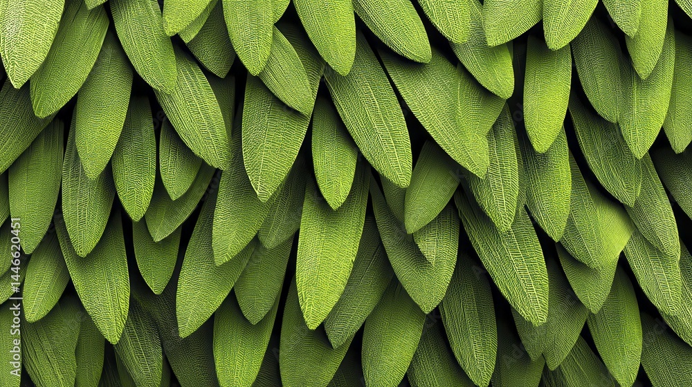 Naklejka premium Lush green hedge close-up, vibrant foliage texture, natural backdrop - shrubbery spring hedge botany wall