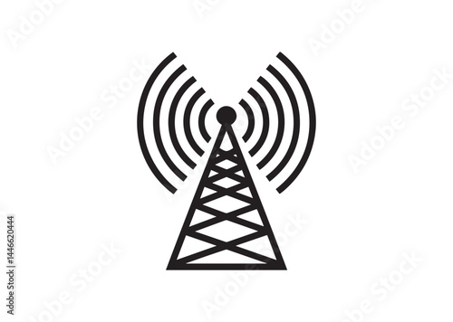 5g signal tower icon, 5g signal tower silhouette vector