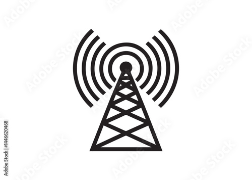5g signal tower icon, 5g signal tower silhouette vector