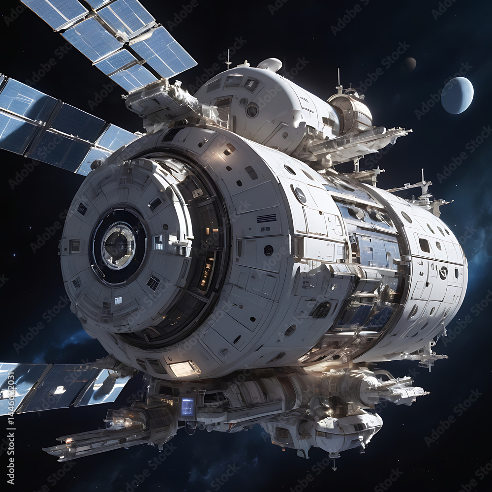 chaotic space station in deep space Generative AI chaotic space station in deep space Generative AI