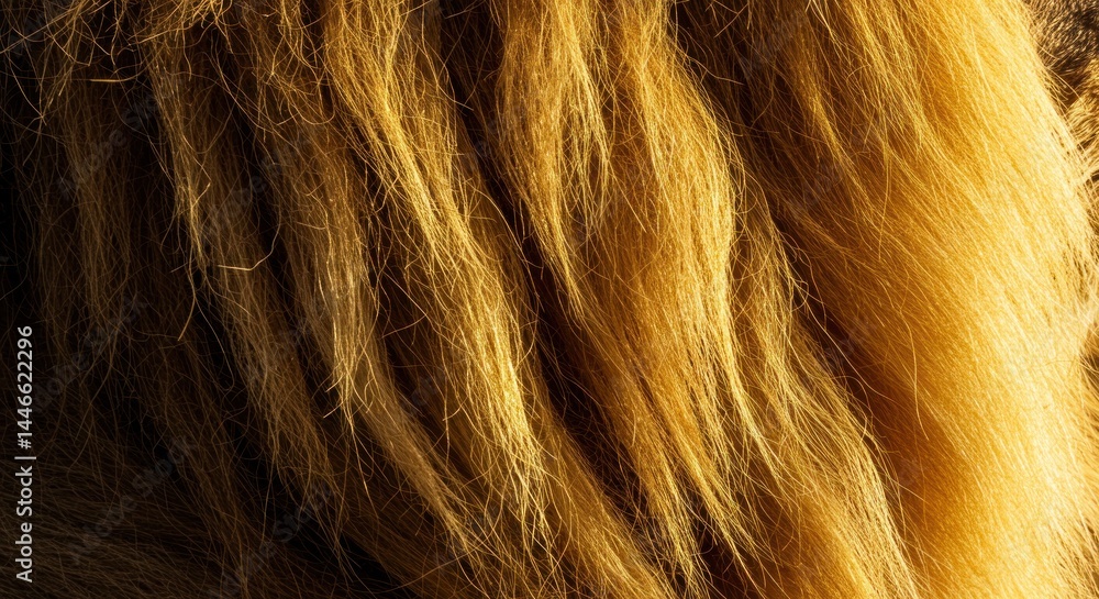 Naklejka premium Lion's Mane Texture Photos