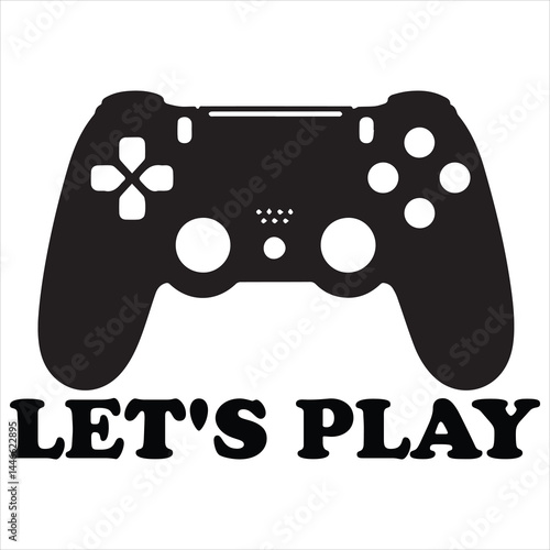 Let's Play Game Controller T-shirt SVG