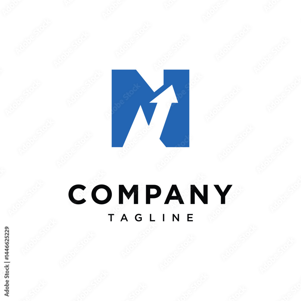 Letter N Line Chart Logo Icon Vector Letter N Line Chart Logo Icon Vector