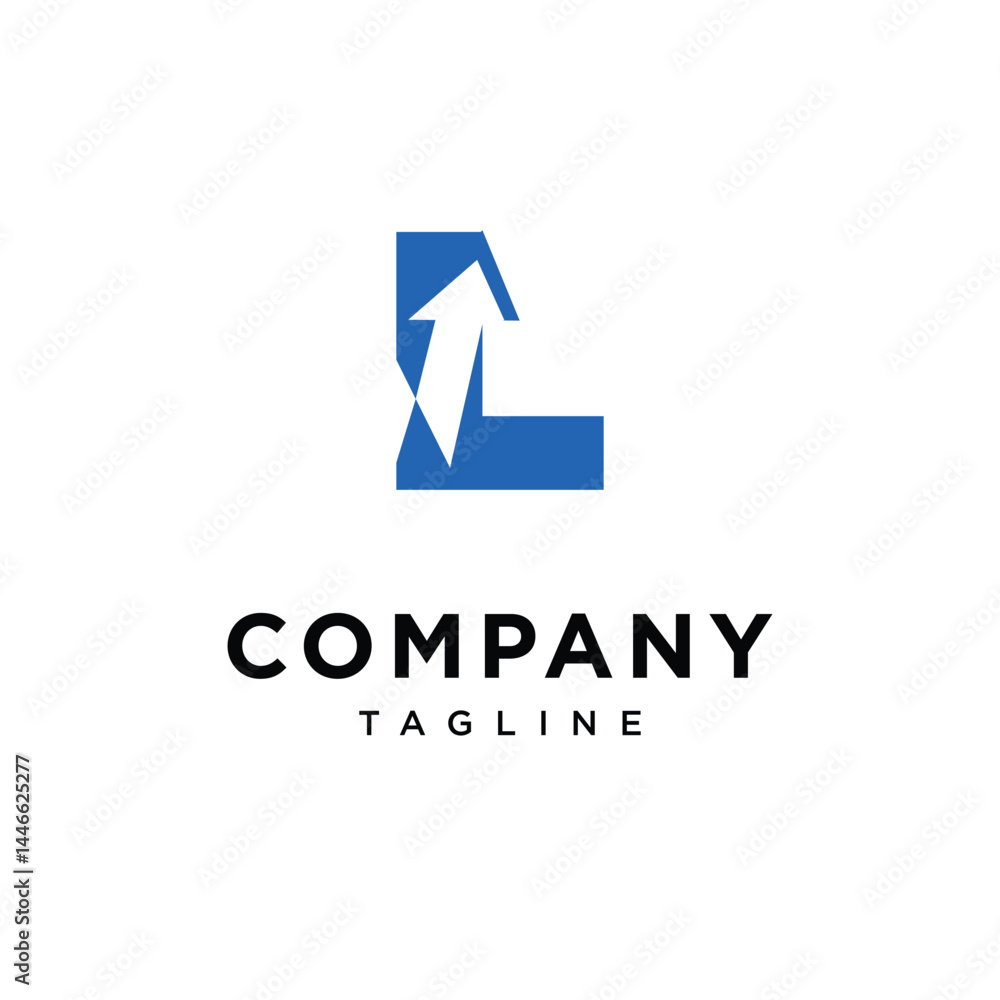 Letter L Line Chart Logo Icon Vector Letter L Line Chart Logo Icon Vector