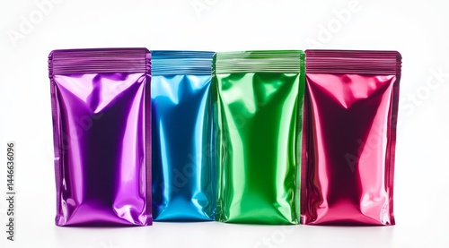 Colorful resealable pouches