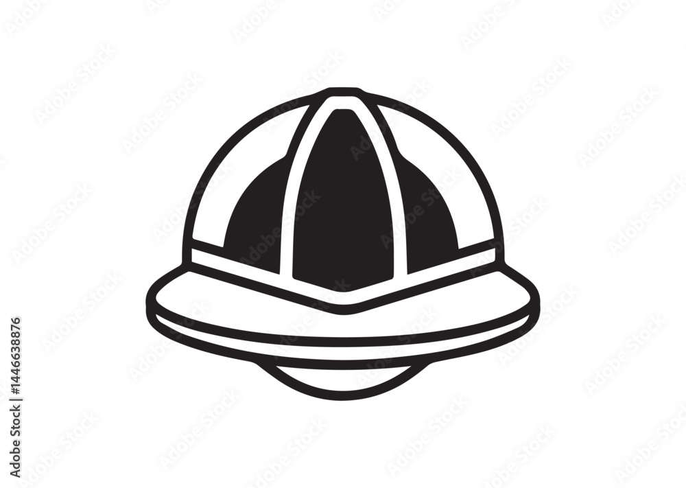 Hard hat Icon, Hard hat silhouette vector Hard hat Icon, Hard hat silhouette vector