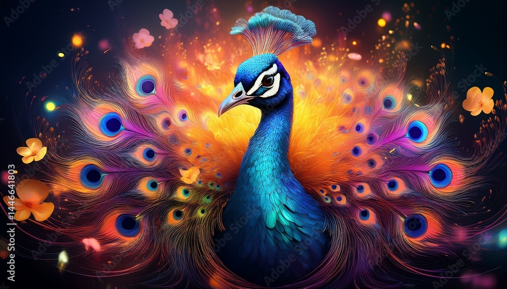 Obraz premium Hübscher Pfau