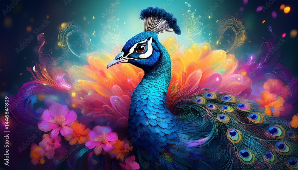 Obraz premium Hübscher Pfau