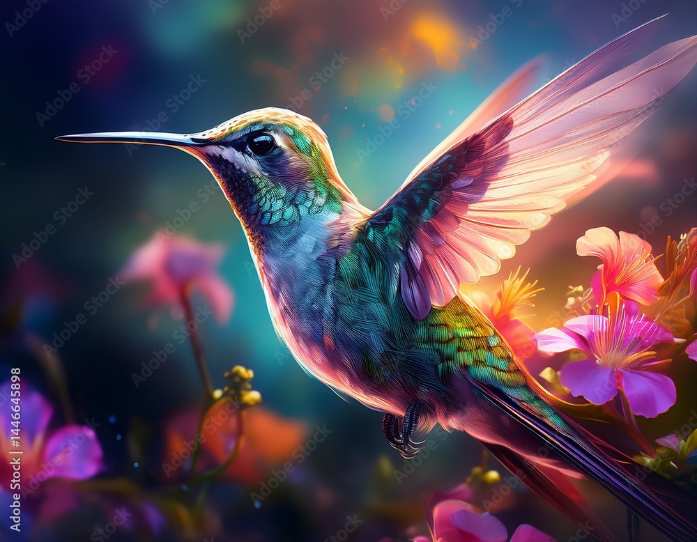 Fototapeta premium Hübscher kleiner Kolibri