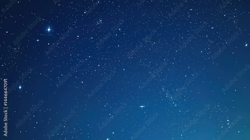 Dark blue night sky filled with countless shimmering stars of varying brightness Dark blue night sky filled with countless shimmering stars of varying brightness