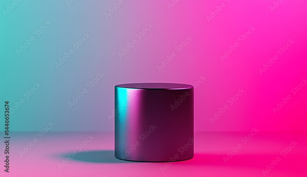 Empty cylinder display podium