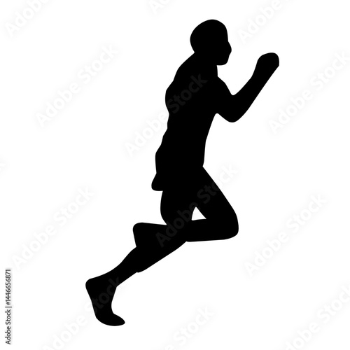 vecor silhouette of running people