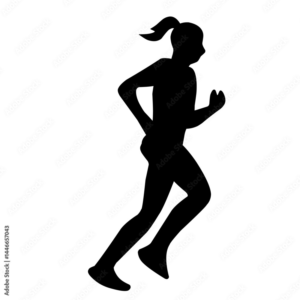 vecor silhouette of running people vecor silhouette of running people