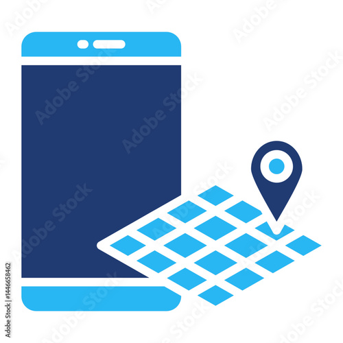 Virtual Land Icon Element For Design