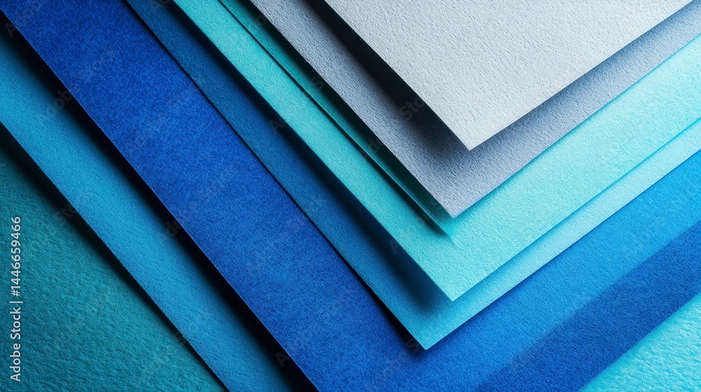 Fototapeta premium Layered Blue Texture Papers