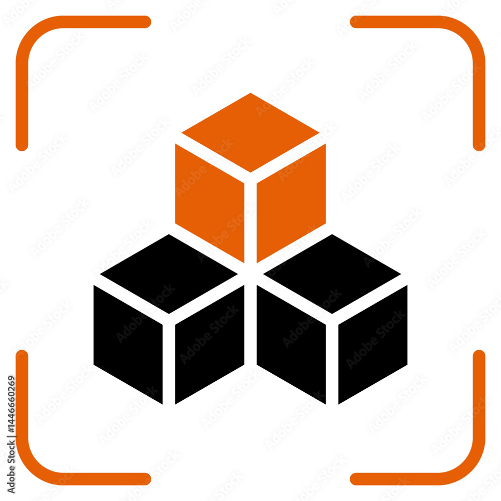 3D Modeling Icon Element For Design 3D Modeling Icon Element For Design