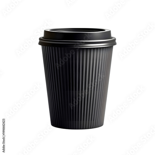 Wallpaper Mural Closeup front view disposable black paper coffee cup with head isolated on white background. Ai Generated Images Torontodigital.ca