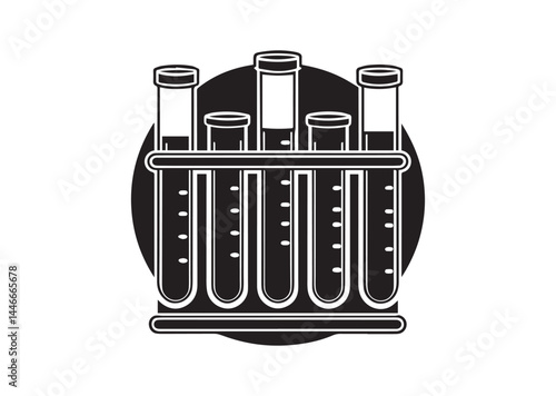 Test tubes icon, Test tubes silhouette vector
