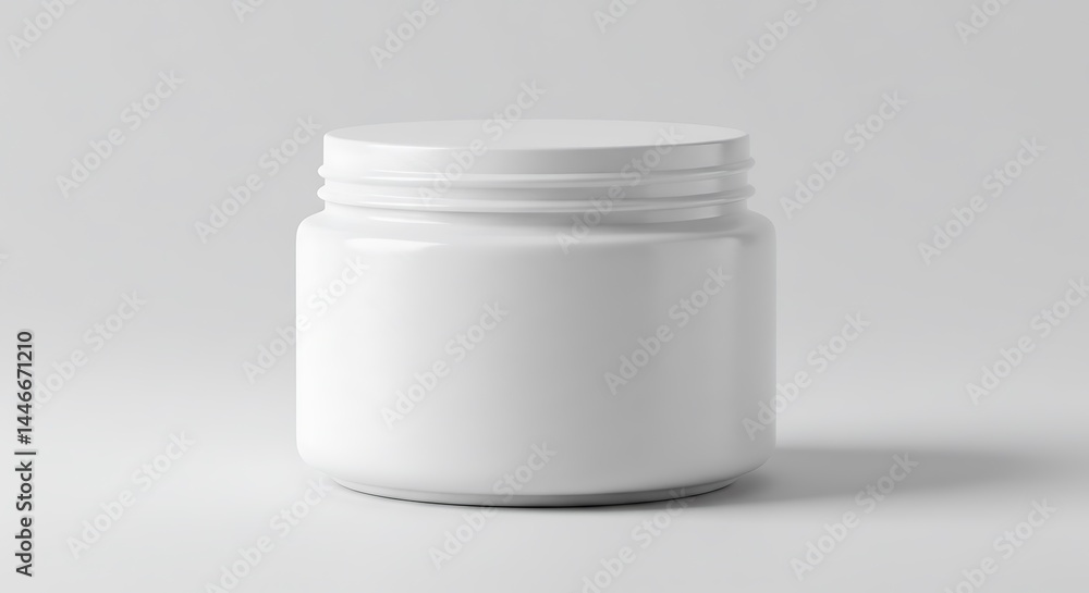 Blank White Cosmetic Jar Mockup: Perfect for Branding and Packaging Design Blank White Cosmetic Jar Mockup: Perfect for Branding and Packaging Design