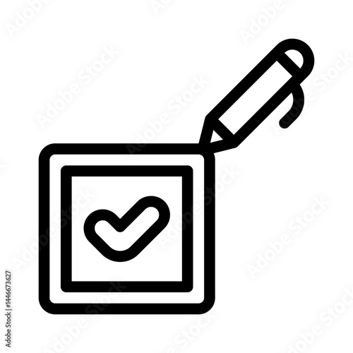pen and ballot line icon