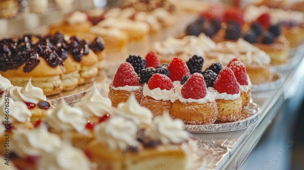 Exquisite selection of pastry delights showcasing a vibrant array of textures and flavors Exquisite selection of pastry delights showcasing a vibrant array of textures and flavors