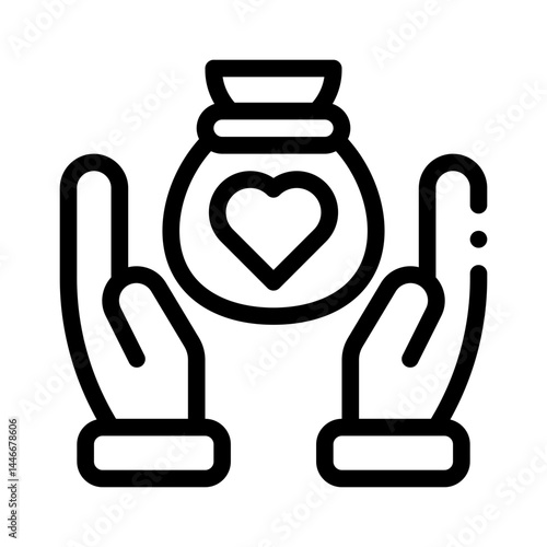 fundraising line icon