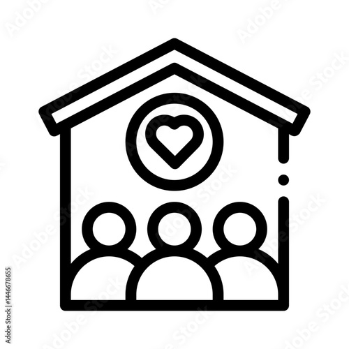 shelter line icon