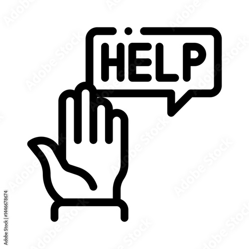 helping hand line icon