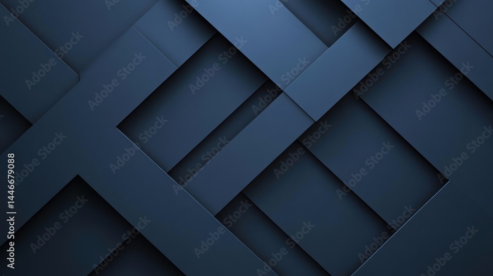 Abstract dark blue geometric pattern with overlapping rectangular shapes creating a lattice-like design Abstract dark blue geometric pattern with overlapping rectangular shapes creating a lattice-like design