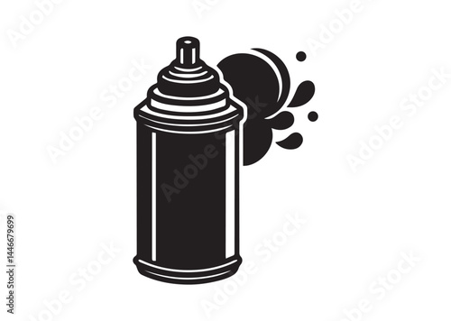 Spray paint can icon, Spray paint can silhouette vector