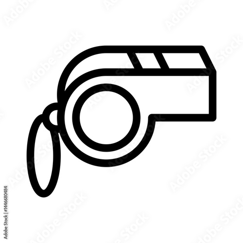 whistle line icon