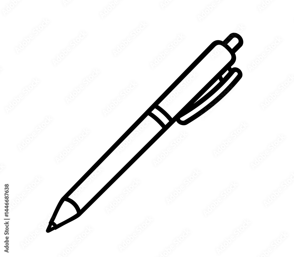 ボールペンのシンプルな白黒イラスト
ボールペンのシンプルな白黒イラスト