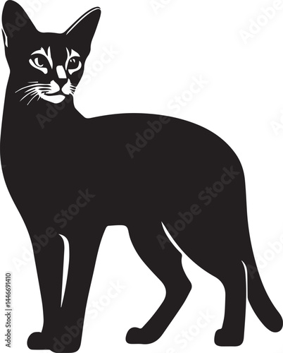 cat silhouette vector, cat silhouette drawing, logo vector