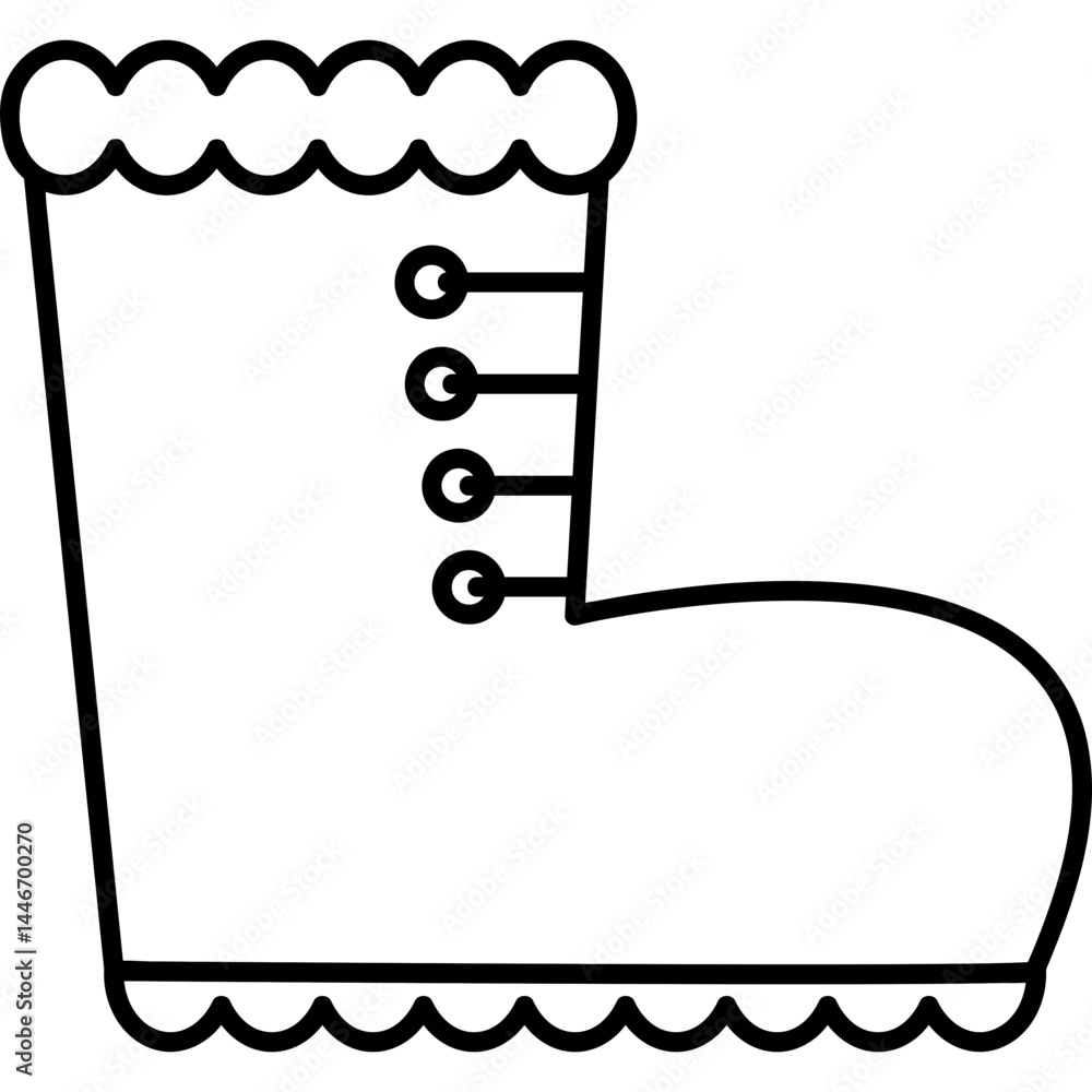 Flat Style Vector Illustration of Winter Boots Flat Style Vector Illustration of Winter Boots