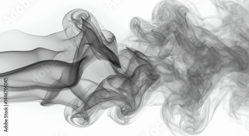 Soft Transparent White Smoke Effect on White Background for Atmospheric Designs