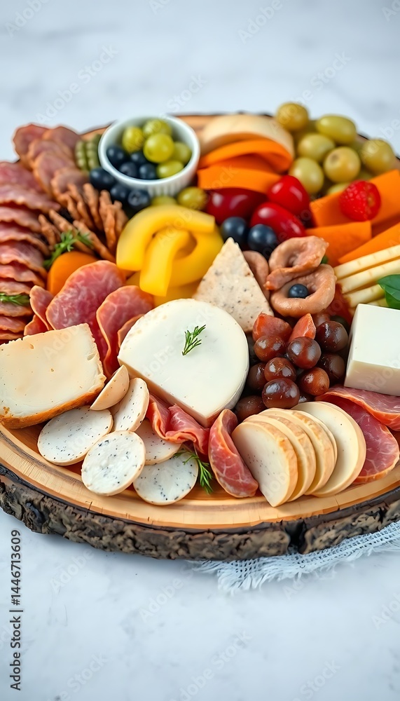 platter of meats, cheeses, and fruit platter of meats, cheeses, and fruit