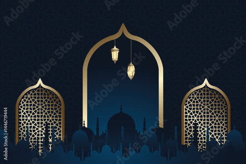 Eid al-Adha, Happy Eid al-Adha Mubarak banner Illustration background design