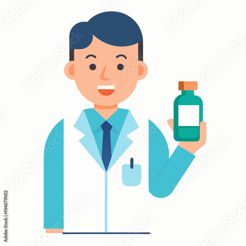 funny cartoon scientist
