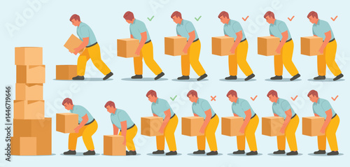 Proper and Improper Lifting Techniques Guide for Boxes