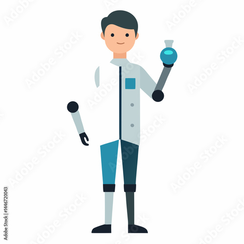 vector illustration of a doctor
