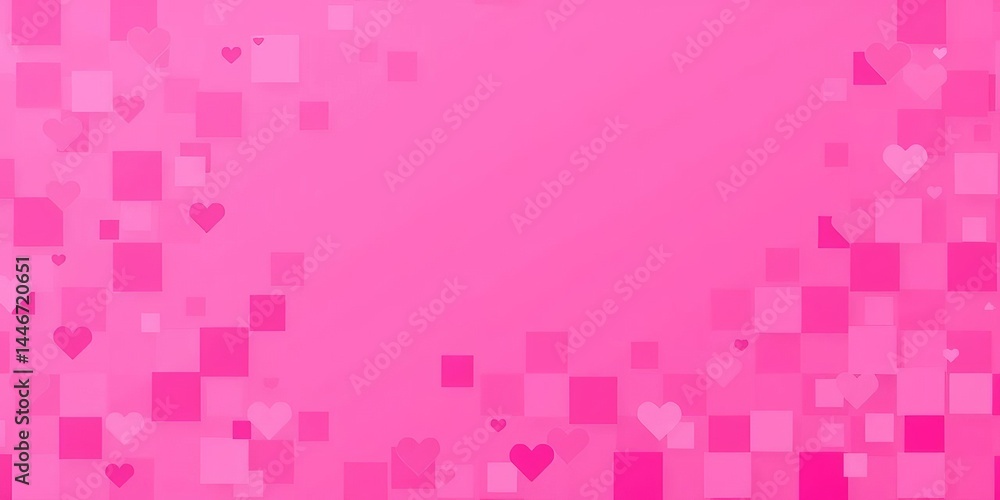 Abstract pink square pattern Valentine's Day background Perfect for banners and templates, copy space, digital Abstract pink square pattern Valentine's Day background Perfect for banners and templates, copy space, digital