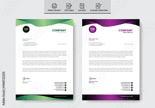 Creative official business letterhead template