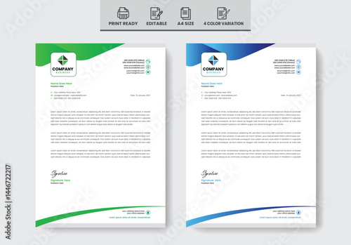 Creative official business letterhead template