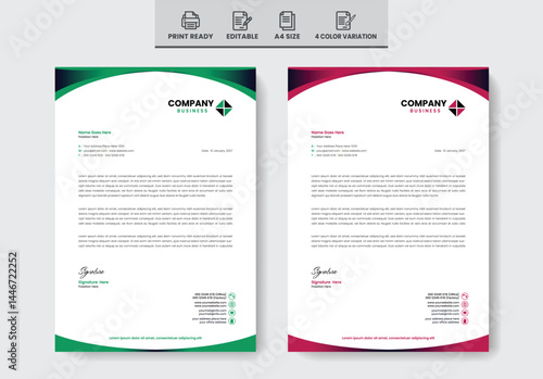 Creative official business letterhead template
