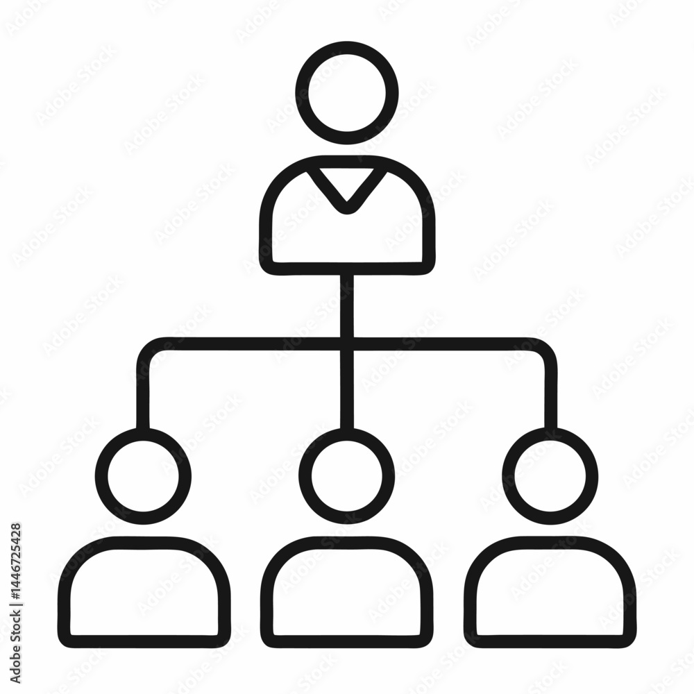 Fototapeta premium Company Hierarchy icon on white background