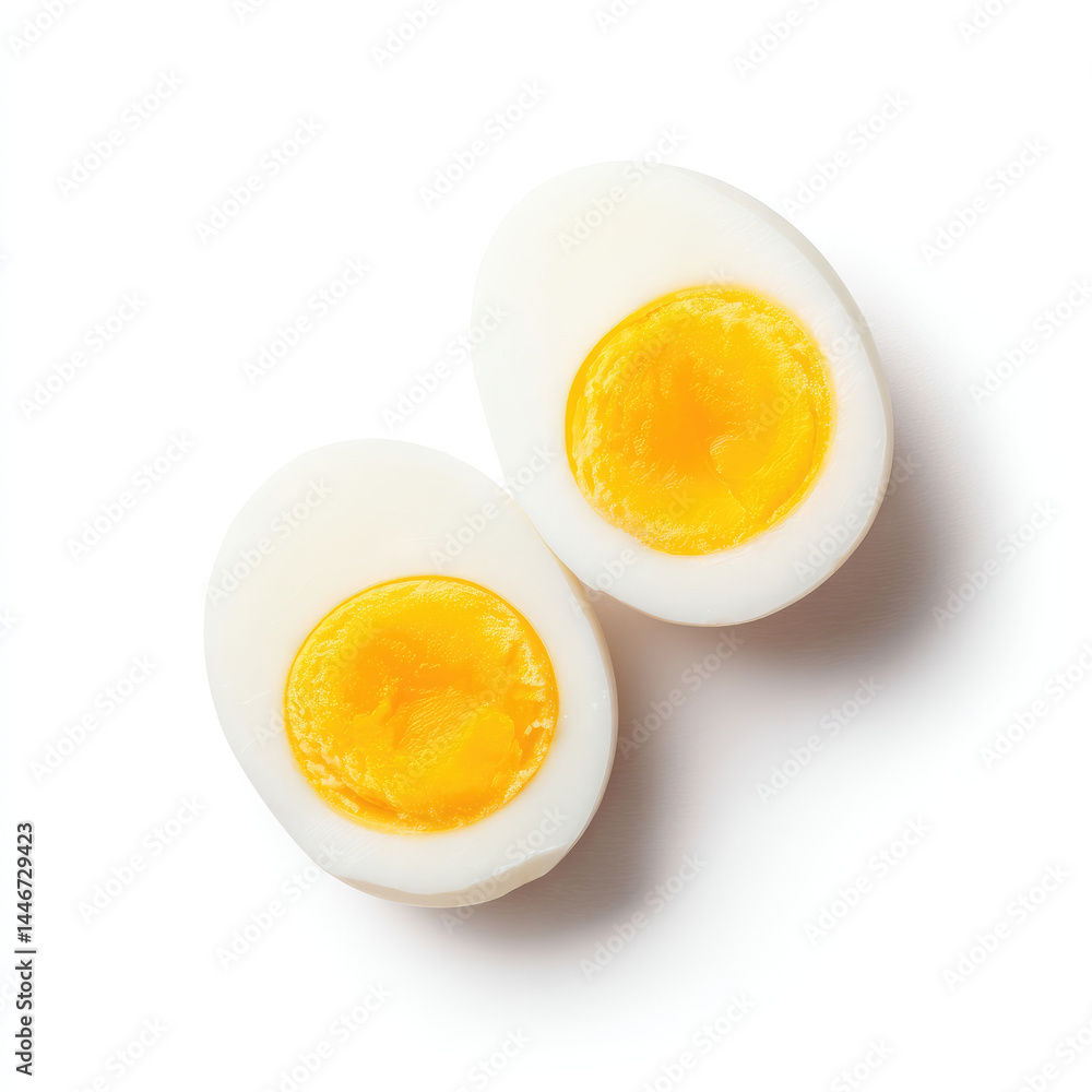 Hard boiled egg halves Hard boiled egg halves